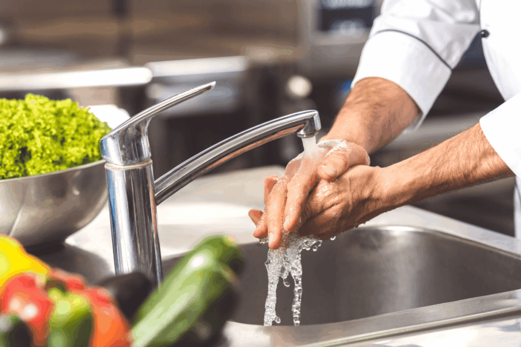 Operatori del settore alimentare che applicano le norme HACCP per garantire sicurezza alimentare